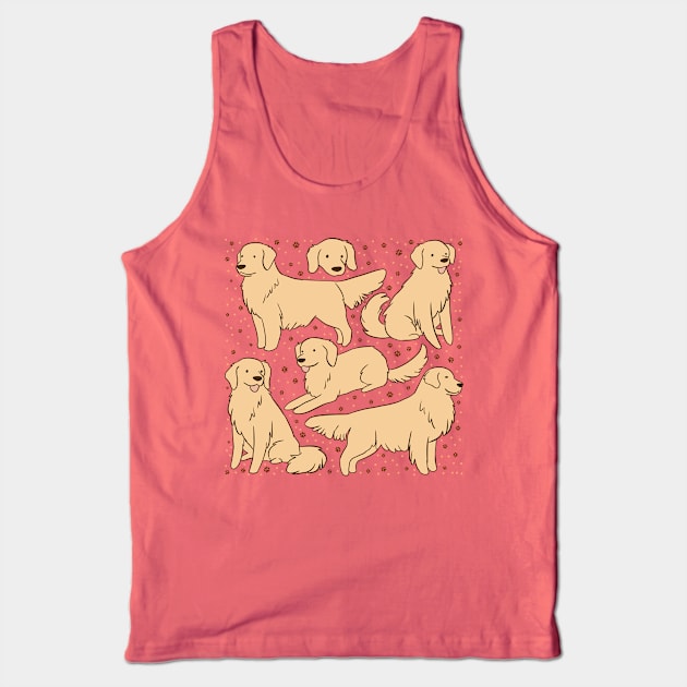 Cute golden Retriever art Tank Top by Yarafantasyart